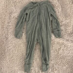 Sage Green Baby One Piece Zippy, Little Sleepies size 0-3 months